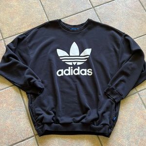 Black and white adidas sweatshirt size large